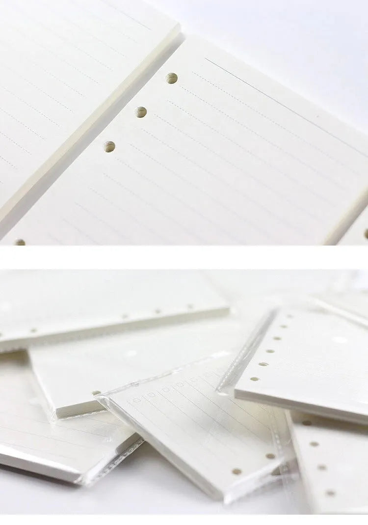 A5 loose-leaf refill with Daolin paper, 6-hole punch, blank dot and line ruling options