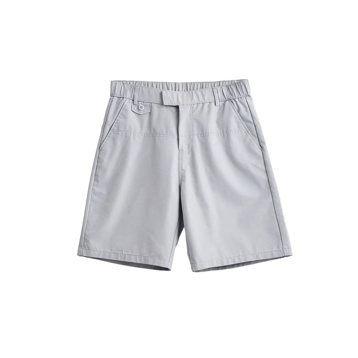Men's casual shorts in cotton blend fabric with micro-elastic waistband and loose fit