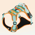 Reflective orange Oxford cloth dog leash with hand grip in size M.