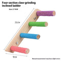 Wooden ladder perch for parrots, with multiple levels and natural wood finish, suitable for small to medium birds.