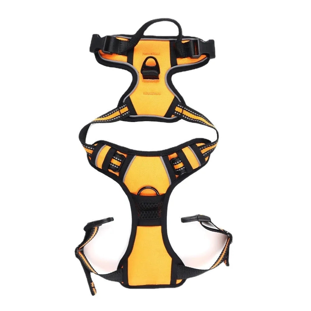 Adjustable dog chest strap harness in Oxford cloth available in multiple colours and sizes