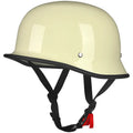 Motorcycle unisex half helmet in matte black with ABS shell