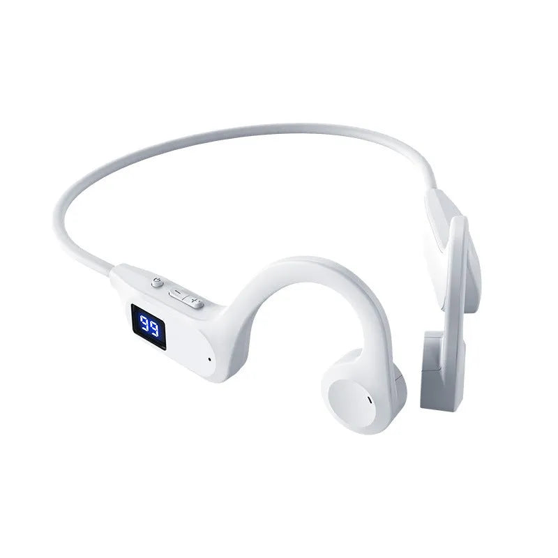 New Air Conduction Bluetooth Headset IPX7 waterproof open ear hanging clip style in KS 15 Black