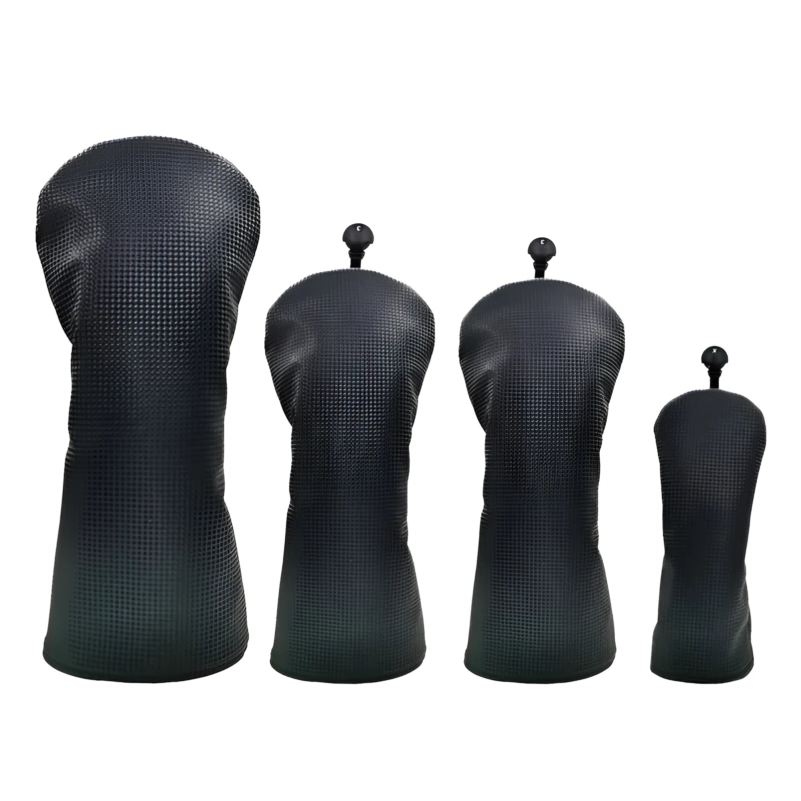 Black golf club cover for No.1 wooden ball and fairway wood pole set