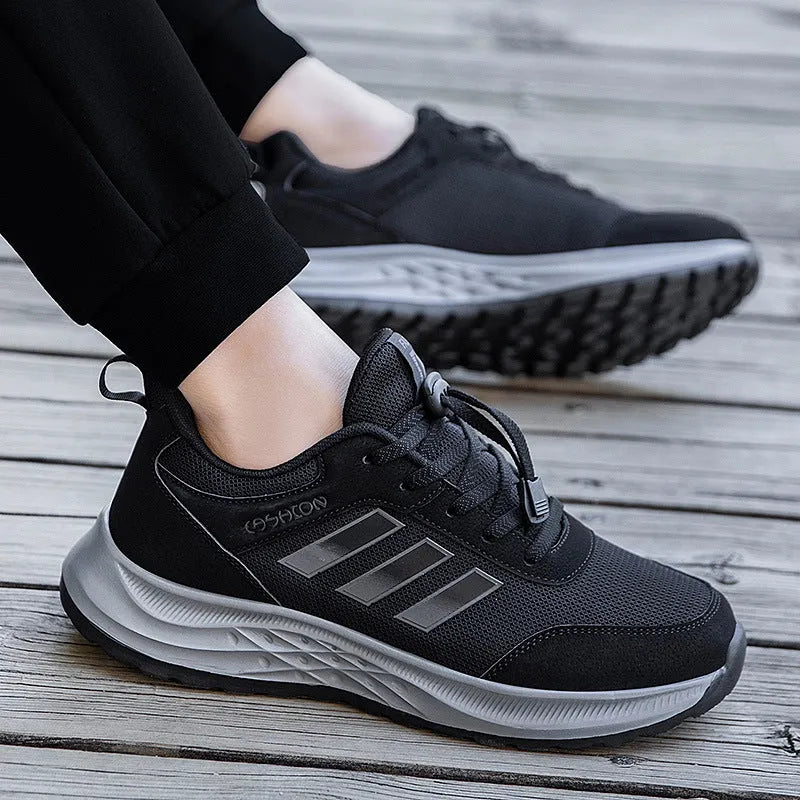 Men's and women's breathable mesh sneakers with elastic band slip-on design in multiple colours