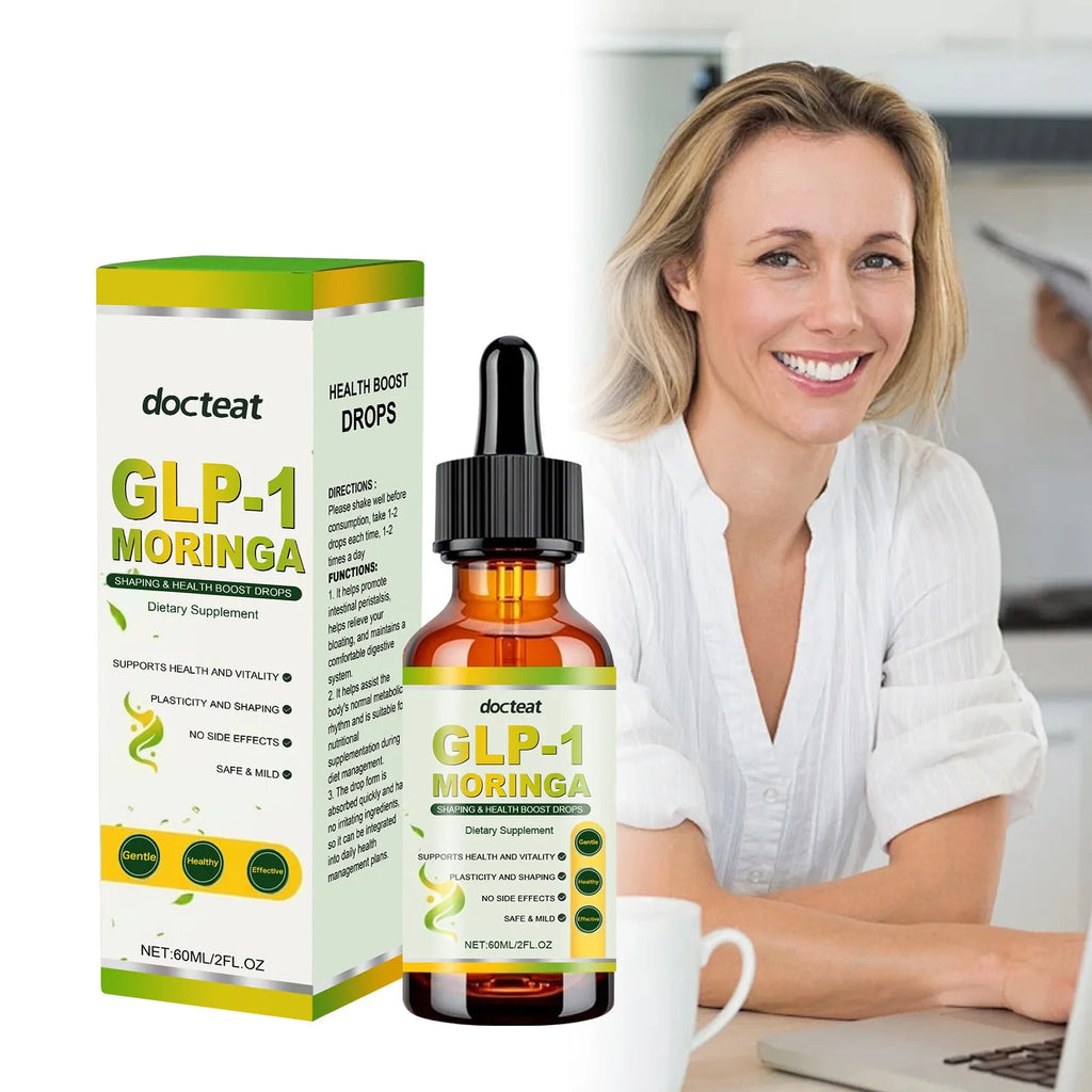 60ml glass bottle of Horseradish Tree Drops herbal liquid extract with a dropper.