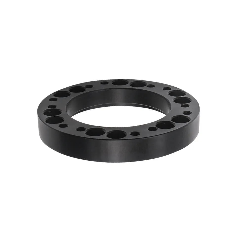 Aluminium alloy steering wheel hub adapter 86mm outer diameter 55mm inner diameter 12.5mm height in black finish