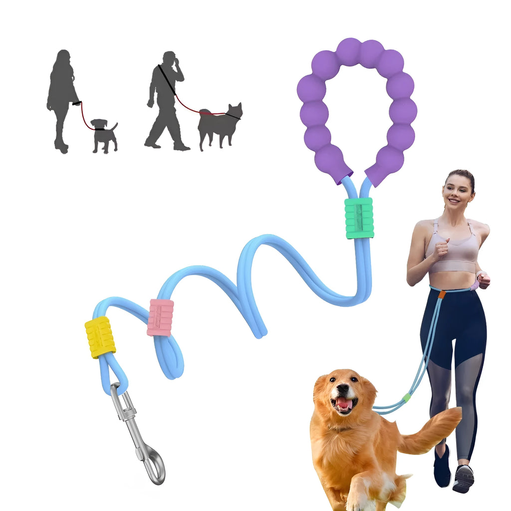 Nylon dog traction leash with foam handle showing colour options