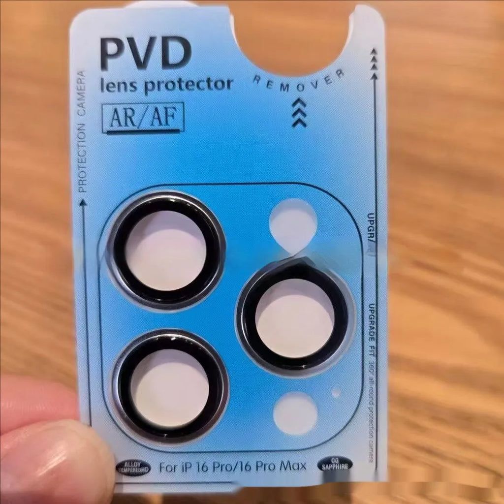 Two-colour frosted camera lens protector for iPhone 16 Pro in Azure, Black, Green, Purple, Gold, Blue, Pink, Silver, Titanium Gray