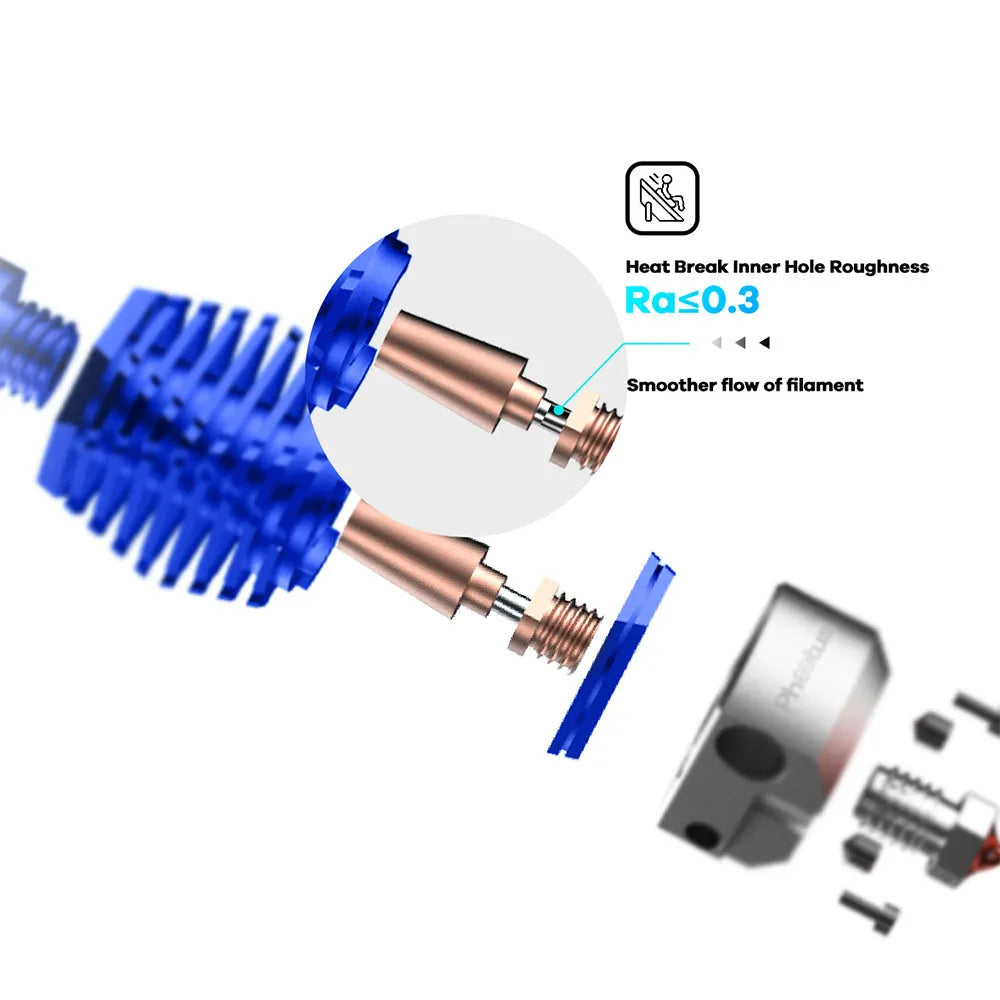 BMS all-metal extrusion head heating assembly for Ender 3 and CR10 series 3D printers, four variant options