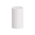 Black and white USB humidifier diffuser with simulated flame LED lights and water tank