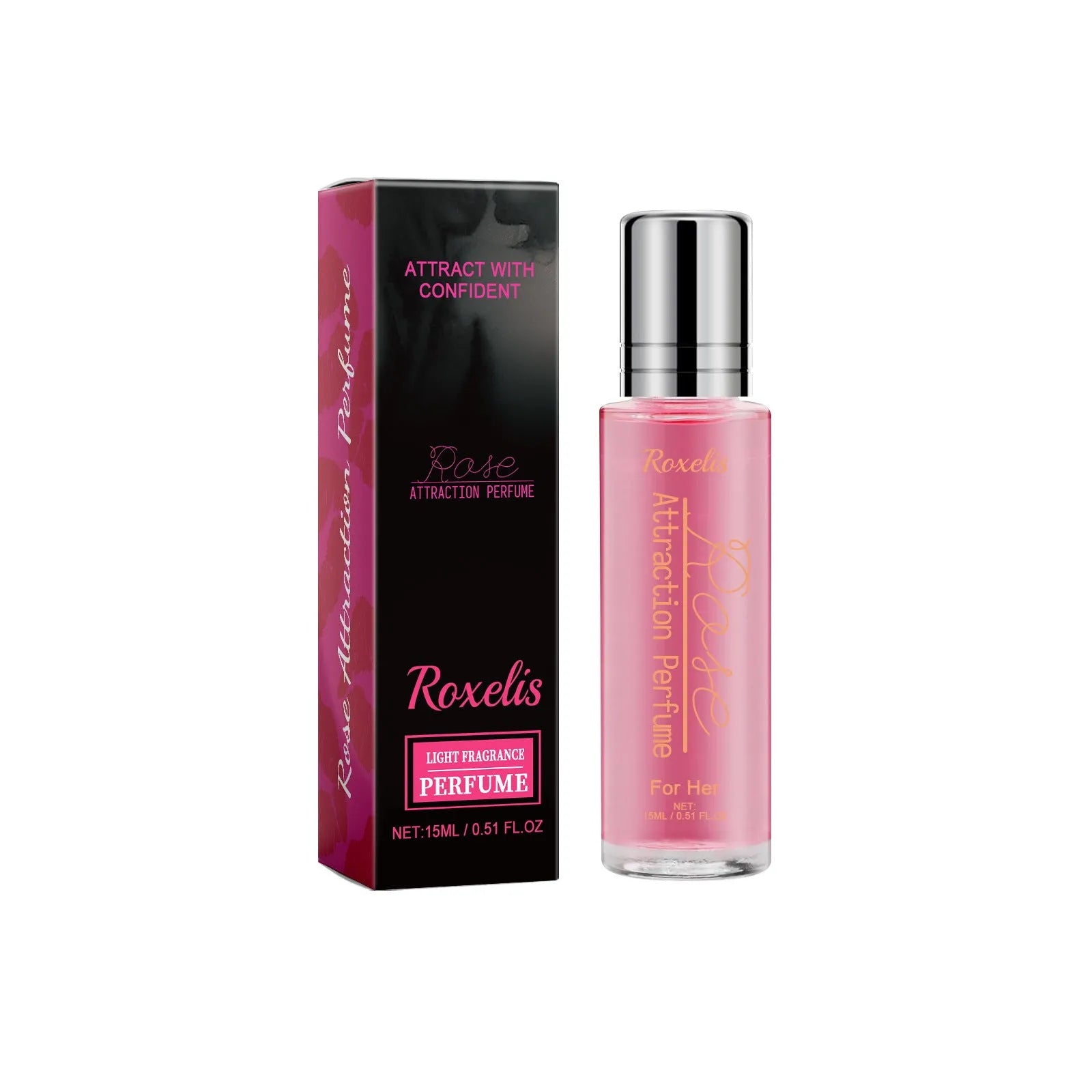 Rose light perfume in 15ml portable bottle for body care
