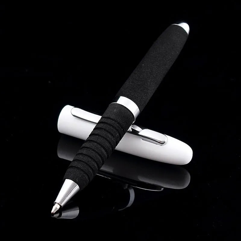 EVA metal cap mini ballpoint pen with 1.0mm tip shown in silver, dimensions 112mm by 12mm.