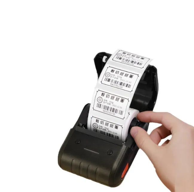 Thermal sensitive barcode tag labels roll Lake Blue 25-50mm print width for clothing barcode printing
