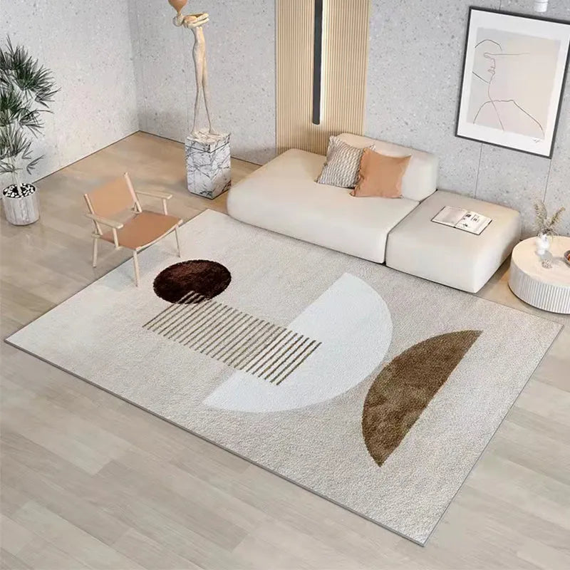 Geometric pattern blended rectangle living room carpet in European American style, available in sizes from 60x90cm to 200x300cm