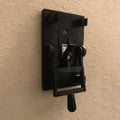 Retro American-style decorative wall switch plate made from white PLA material for UK standard single control switches.