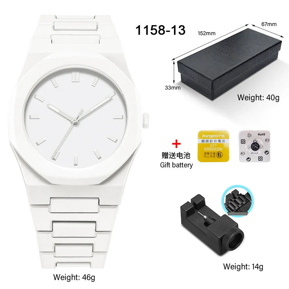 Deep waterproof quartz watch 11mm thickness sports style 1158 series multiple colour options swimming diving
