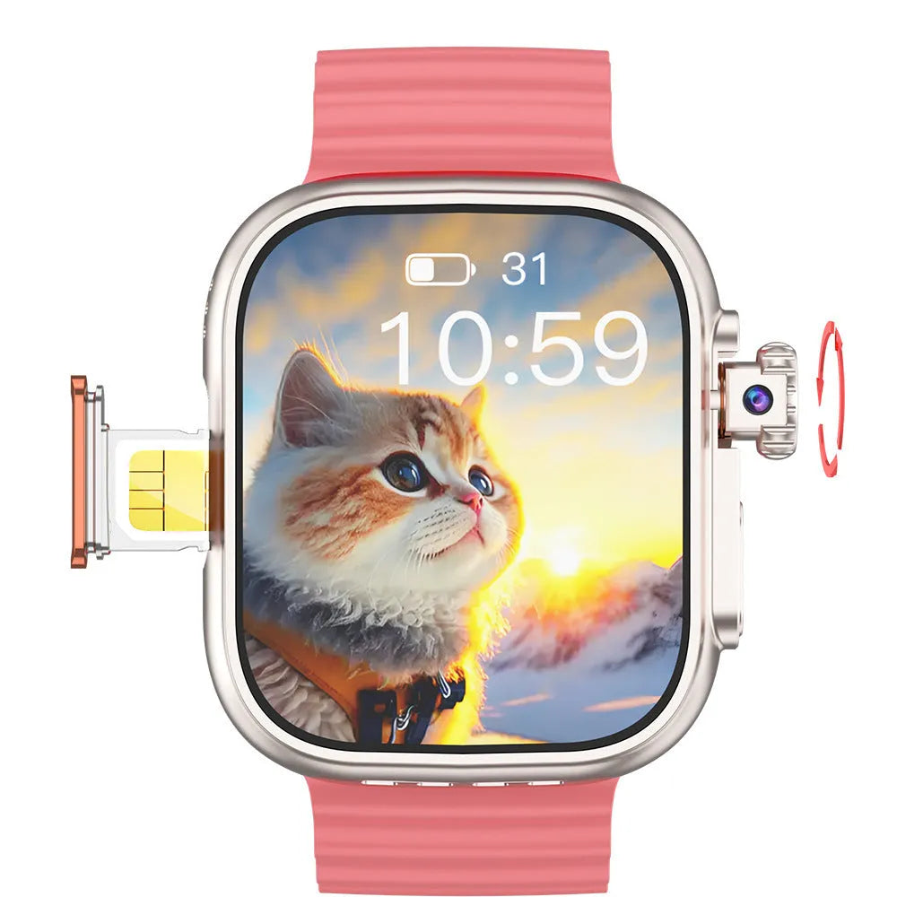 Electronic smart watch with TFT screen in gold, silver, black, and pink colours for teenagers and couples