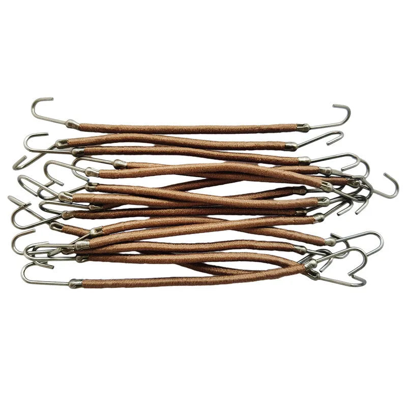 A double hook hair tool for wig making and hair extension weaving.
