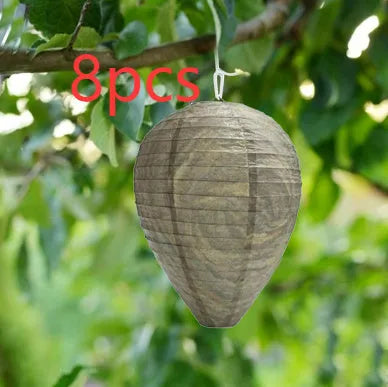 Collapsible beehive paper lantern with internal wire frame, shown in photo print colour at 22cm diameter by 28cm height.