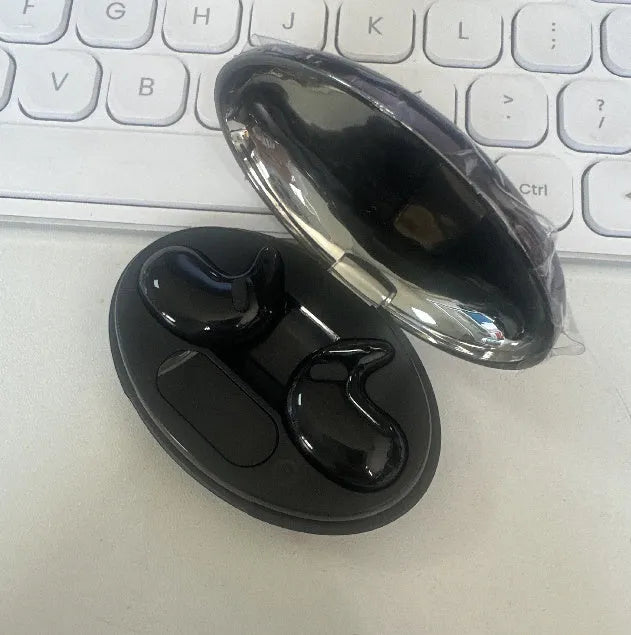 Wireless in-ear headset mini invisible earbuds sports style PC ABS black white digital display