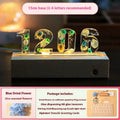 Letter small night lamp DIY kit with dried flowers, glue, tweezers, and mold in multiple colours