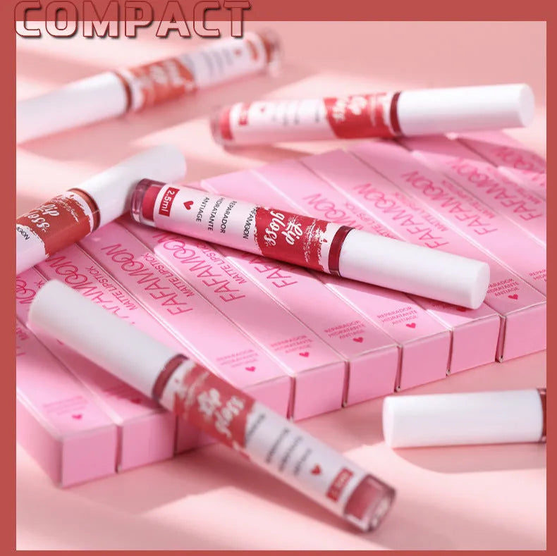 Matte velvet lip gloss 2.5ml in shade 01 colour with non-stick cup long-lasting formula