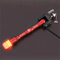 Motorcycle light accessory with T6 aluminium housing in black colour, red LED, 1.1m cable, 6mm screw mount