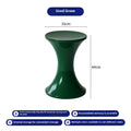 A plastic hourglass-shaped shoe changing stool in a choice of five colours.
