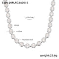 Titanium steel zircon necklace for women with regular chain in gold or steel colour