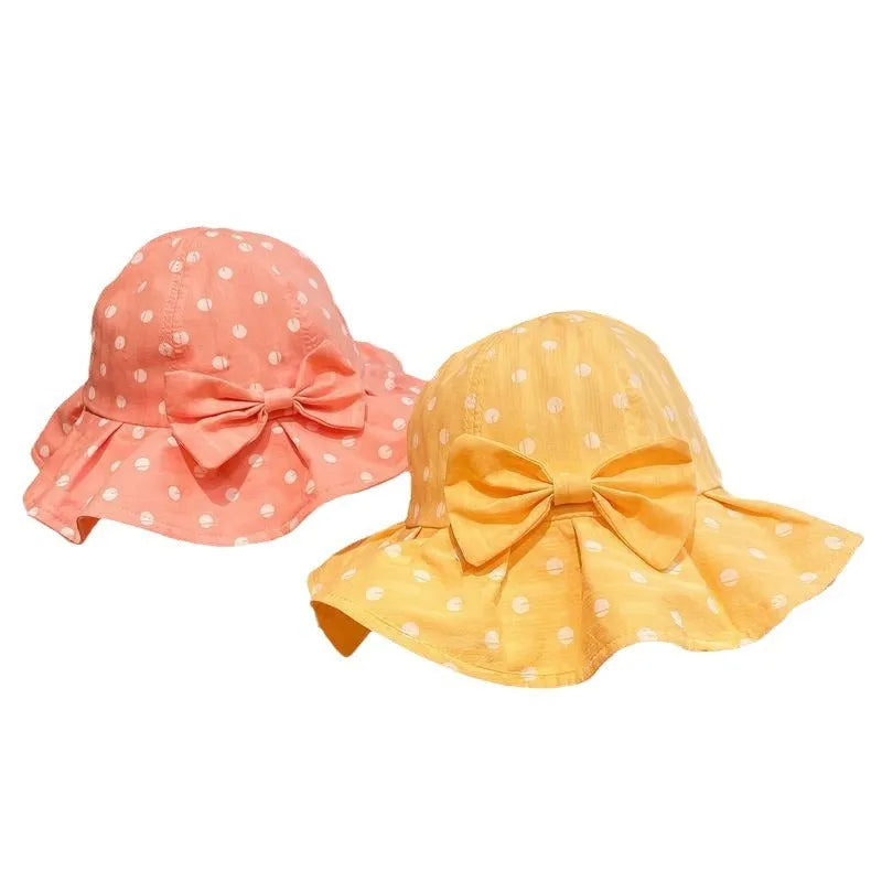 Children's large brim sun hat in flower beige made from ice linen viscose fibre for girls