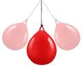 Red water filled boxing reaction ball with hook rope for martial arts training