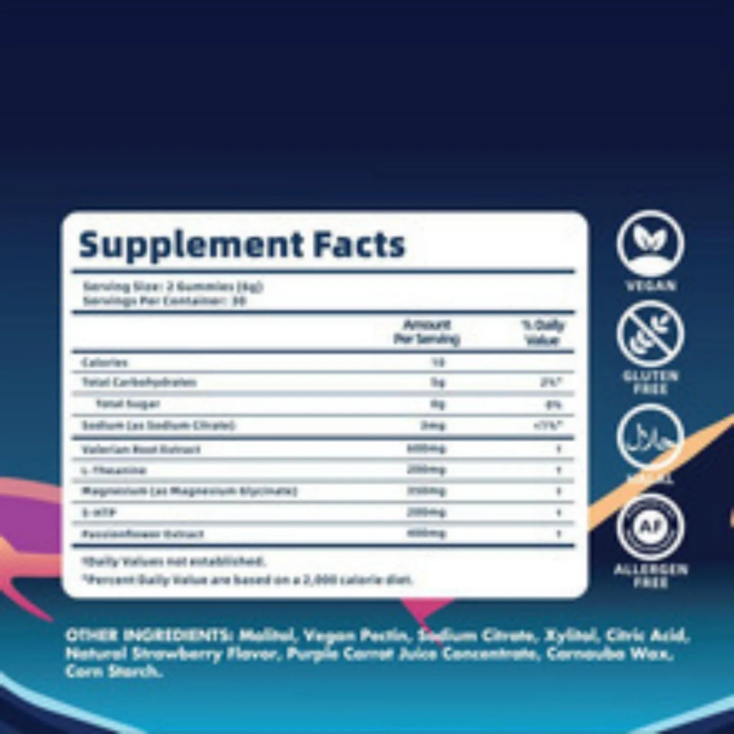 Bottle of 60 sugar-free melatonin gummy capsules for sleep support.