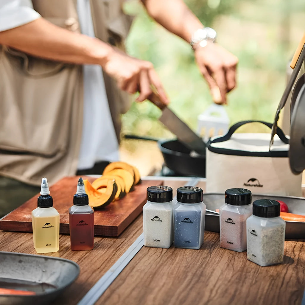 Naturehike portable seasoning bottle six-piece set in modern simplicity design