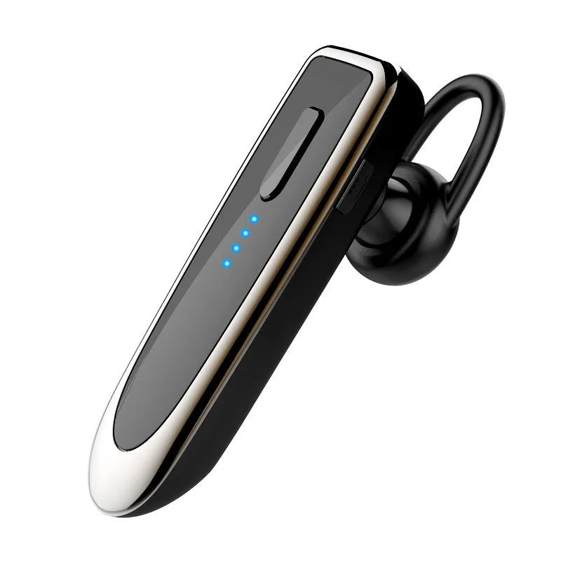 K23 wireless Bluetooth headset in black with sports style design, PC ABS body, and ear hook