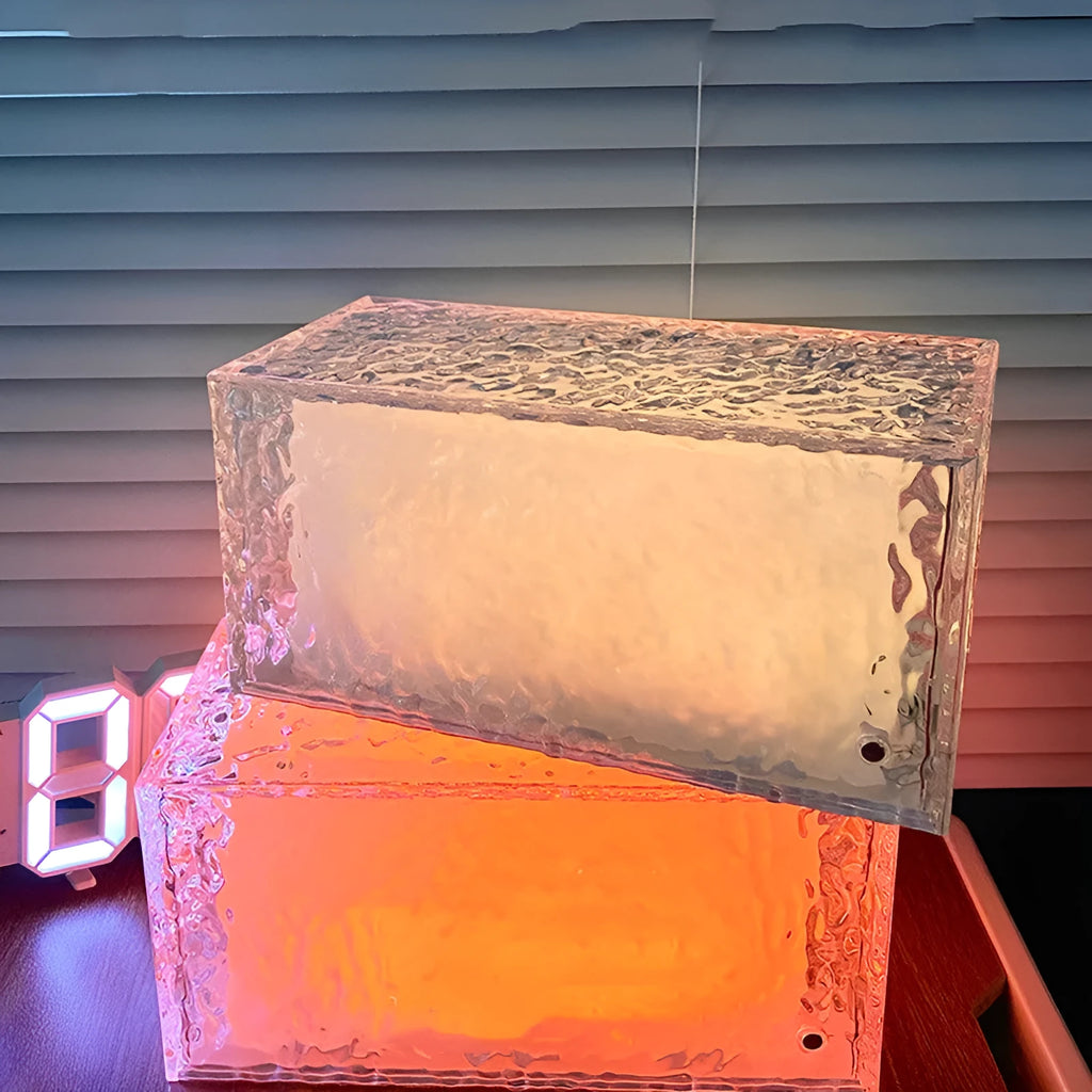 Acrylic ice cube night light with touch control and 16 colour options