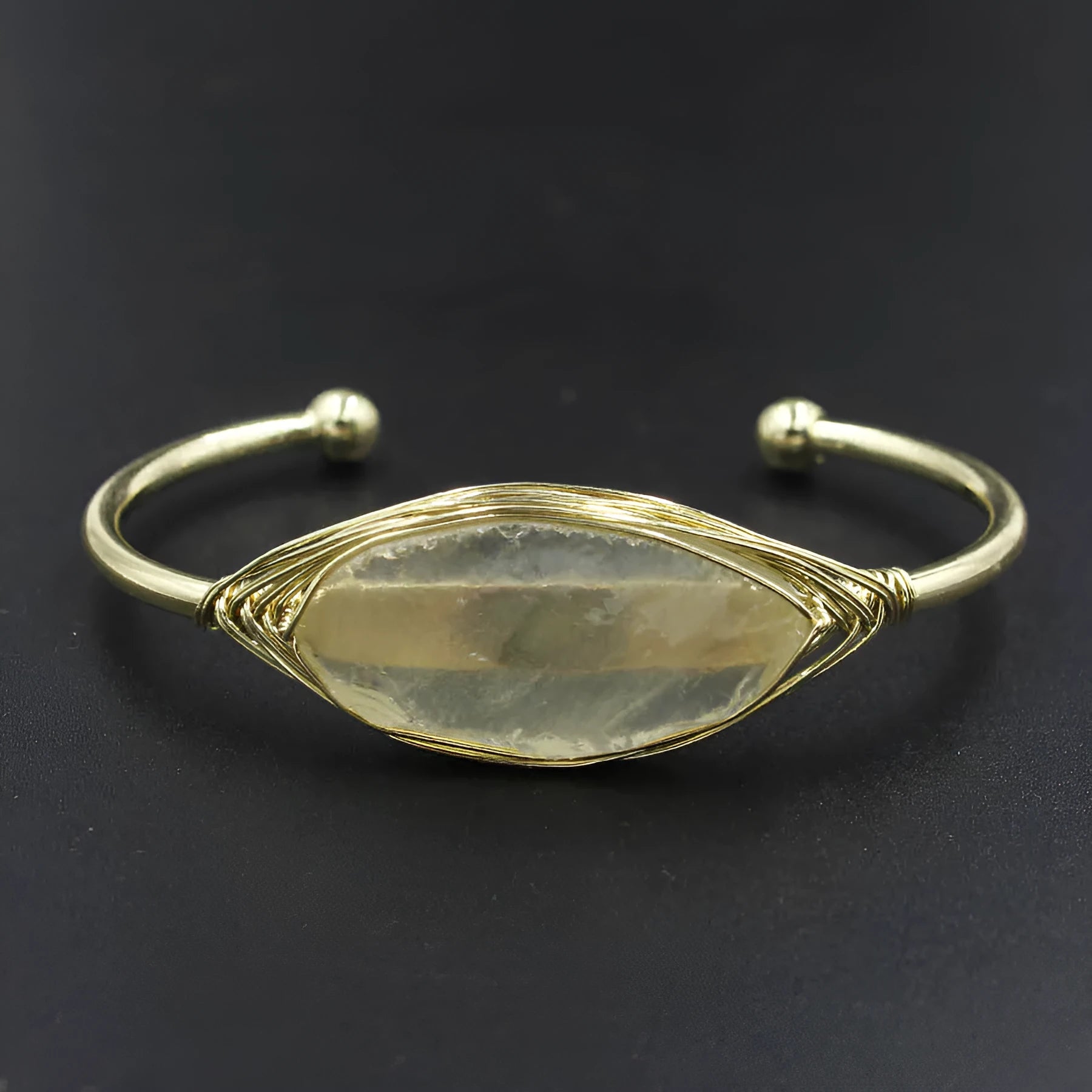 Natural raw gemstone ethnic bracelet with 8mm amorphous stones in nine colour variations