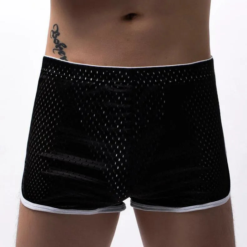 Men's cotton knit boxer shorts in mid-rise fit, shown in multiple colours