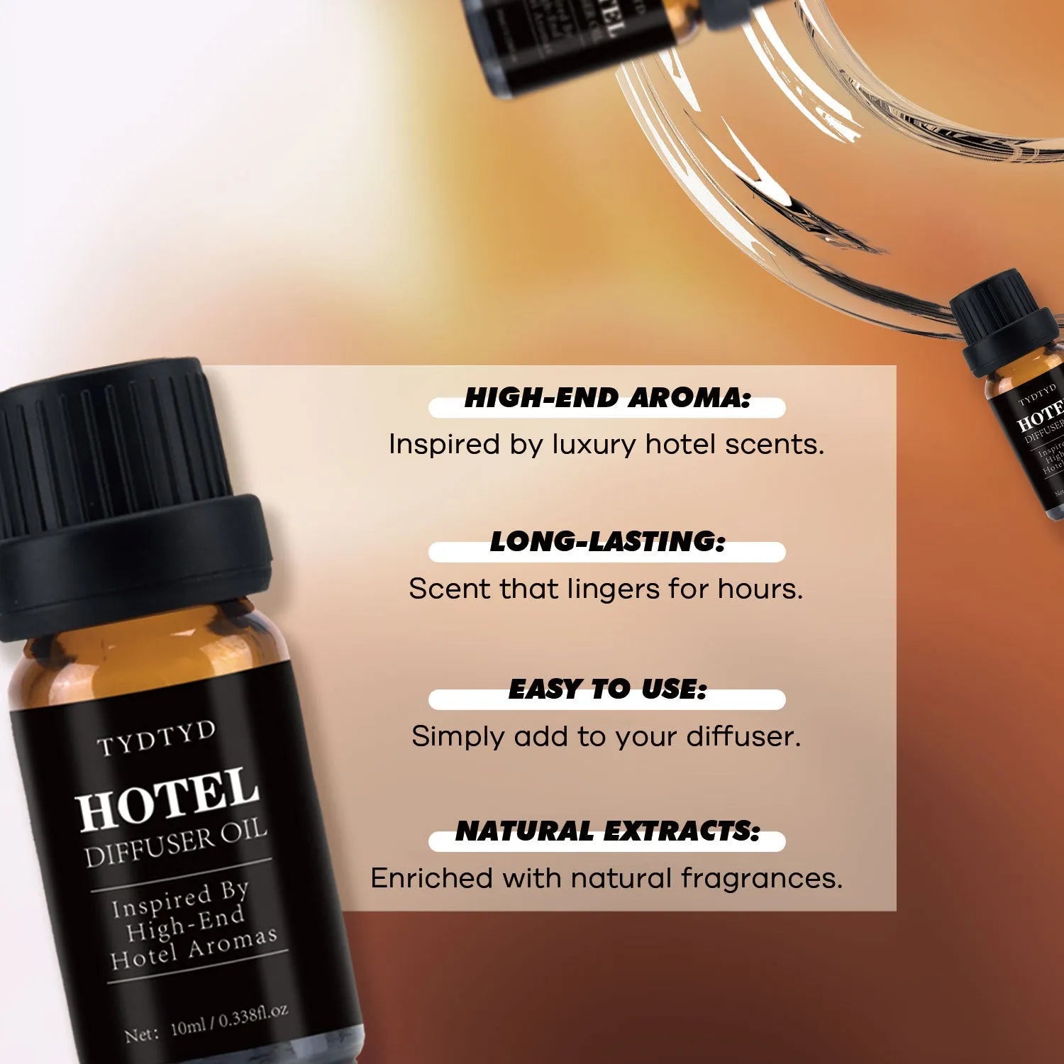 10ml bottle of natural plant fragrance essential oil with universal skin suitability