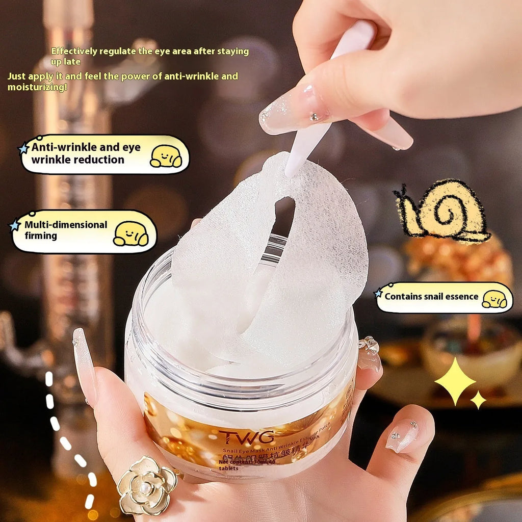 Snail essence eye mask paste in 70ml packaging for dark circles and fine lines treatment