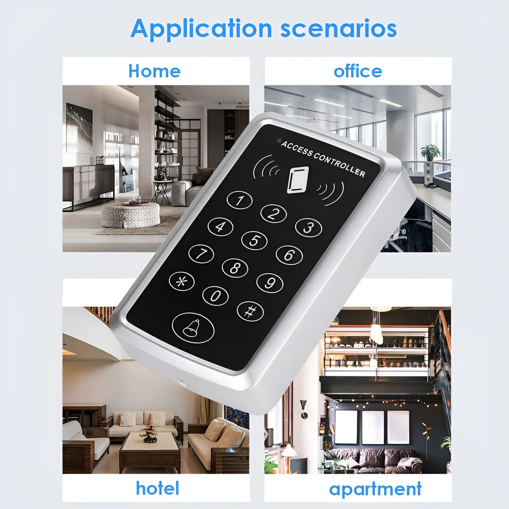 N-B03 ID card access control machine with 10 card buckles on a white background