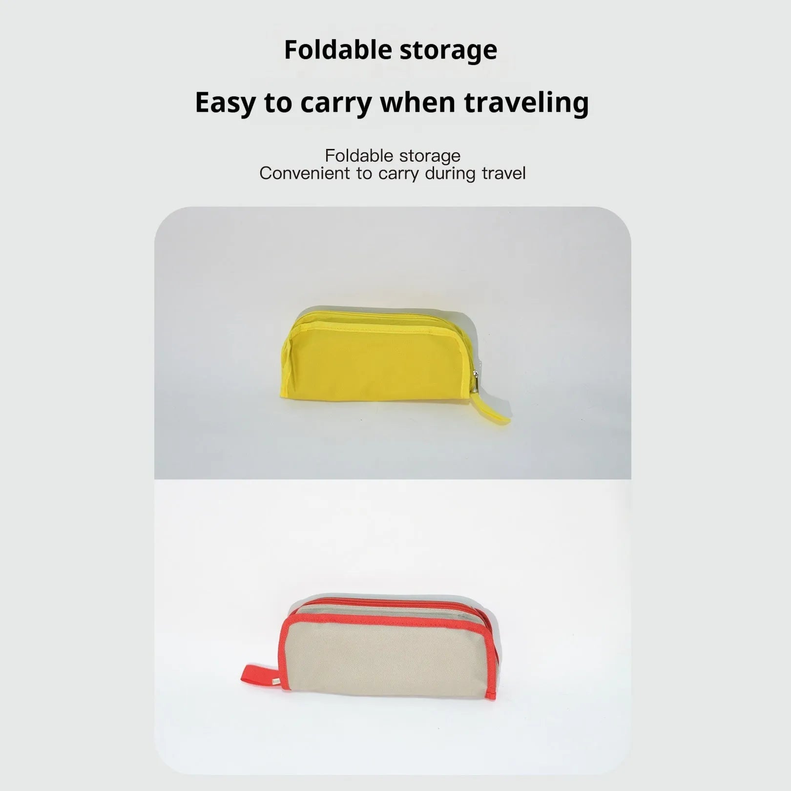 A lightweight foldable camp stool with an Oxford cloth seat, shown in a collapsed pencil box design.