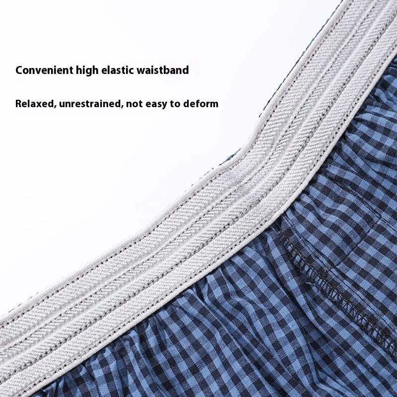 Arrow Pants men's cotton loose boxer shorts mid waist plus size breathable quick dry shaping