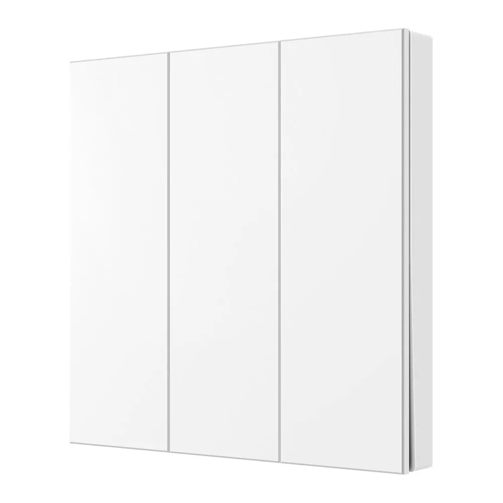 White EU smart WiFi wall switch with voice control, zero fire wire, 800W per gang, 60mm hole distance