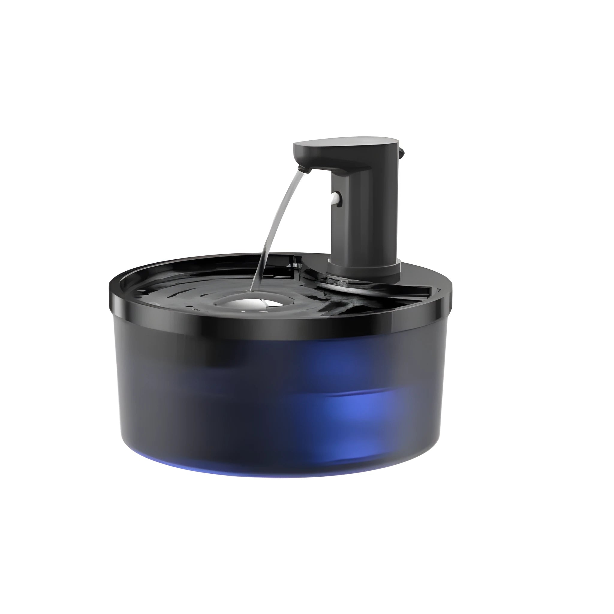 Pet water dispenser automatic loop filtering 3.2L battery powered cat fountain black round design