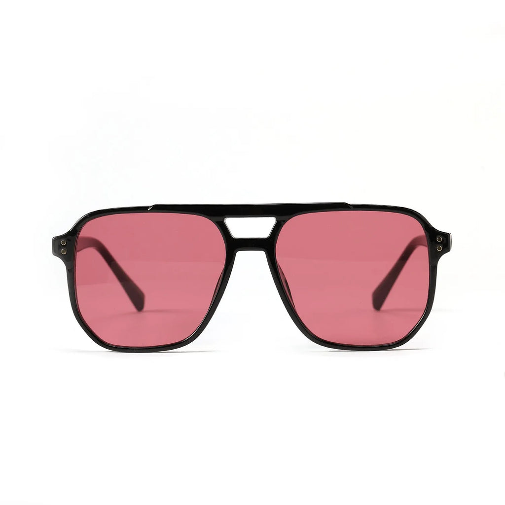 Square double beam sunglasses for women with UV400 protection in six colour variations
