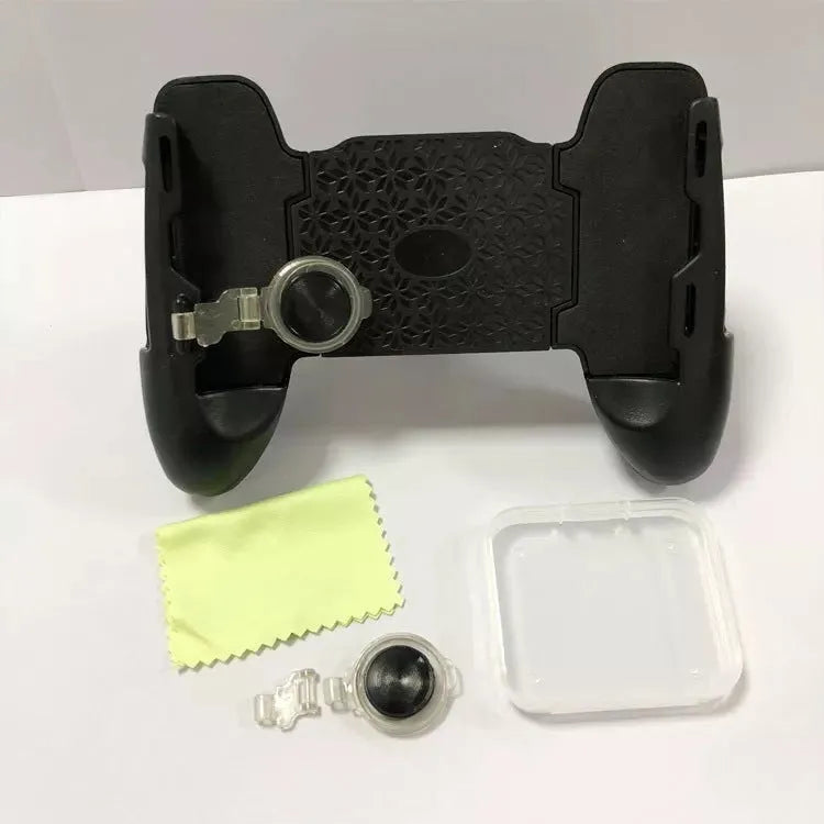 Black three-in-one game handle JL-01 with folding suction cup, phone holder bracket and charging ports