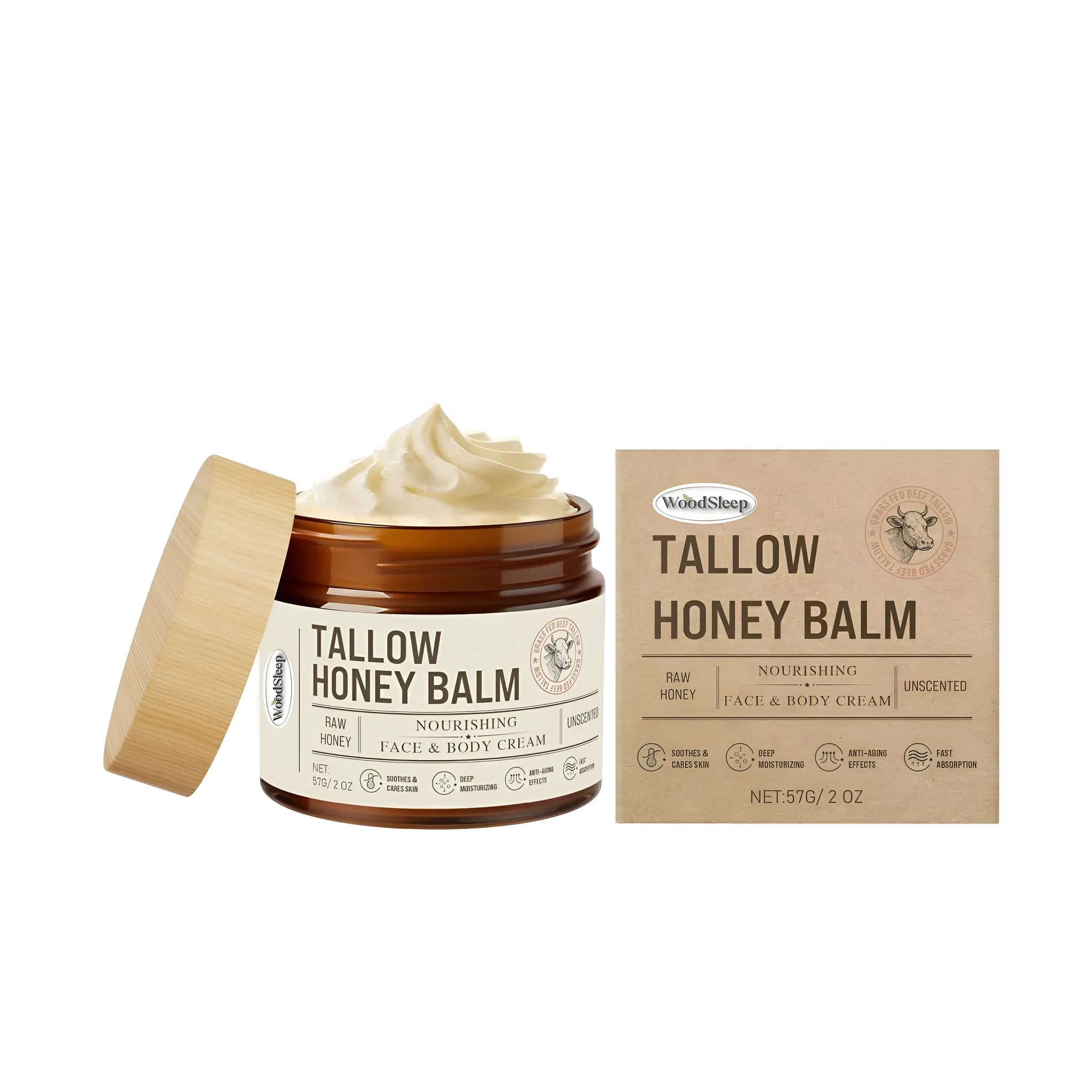 57g tube of natural butter skin care cream with titanium dioxide and zinc oxide ingredients