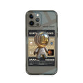 Black soft TPU iPhone case showing Mars Ticket graphic design, fitting an iPhone model.