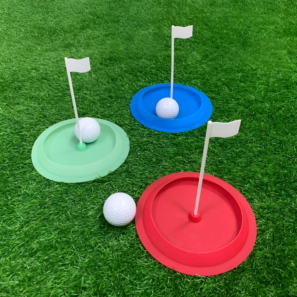 Silicone golf putting green cup with 16cm diameter in red, green and blue options